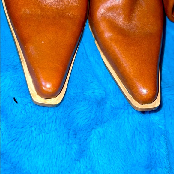 RARE FIND-FLORENCE HAND CRAFTED genuine leather brown boot size 7 - Picture 7 of 8